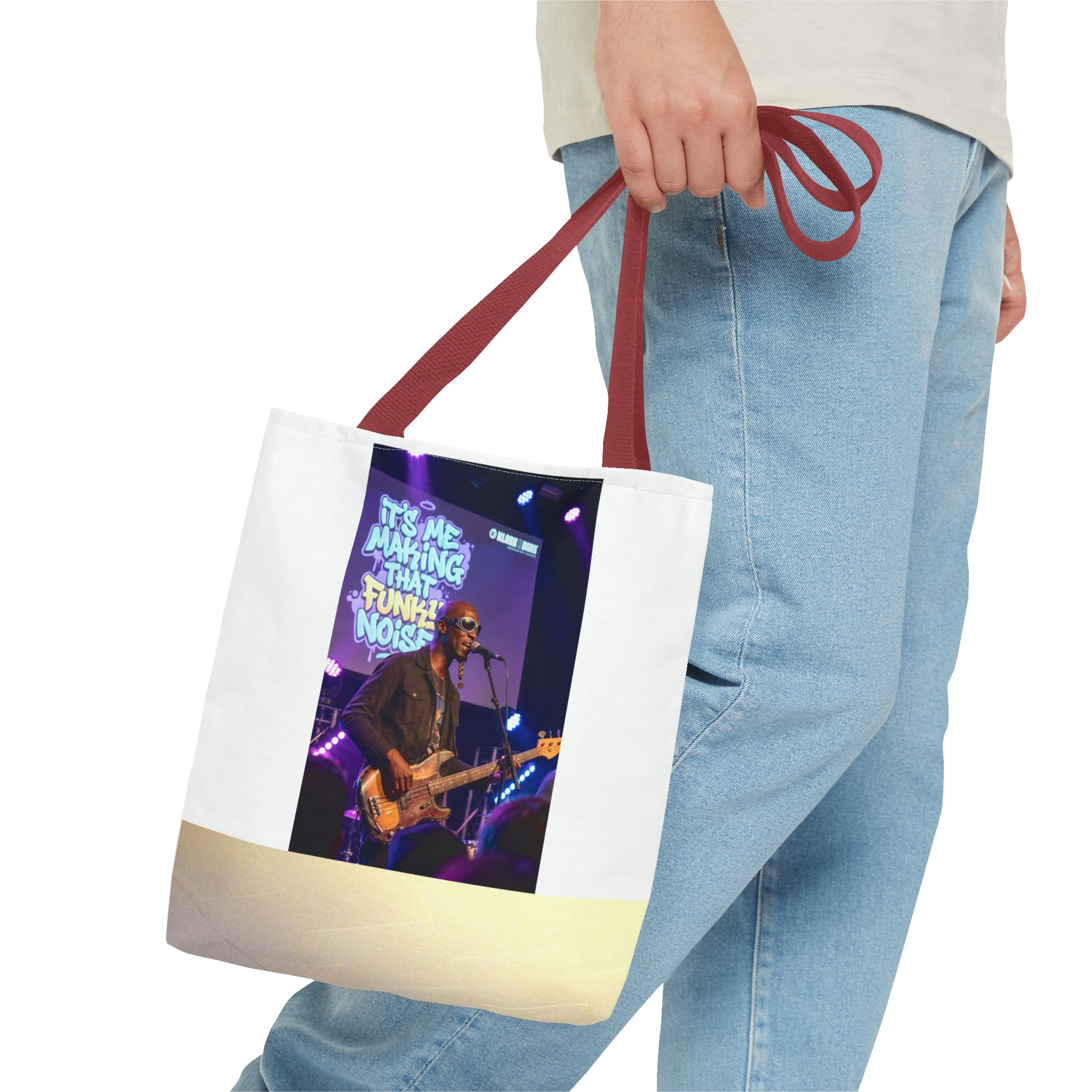 Live Music Photo Tote Bag — 'It's Me Making That Funky Noise' Concert Graphic - Image 7