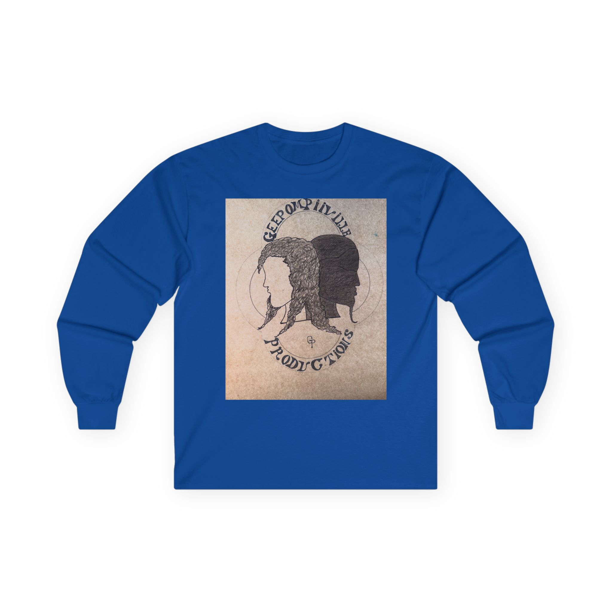 Retro Dual-Profile Long Sleeve Tee — 'Keep Our Mind' Vintage Art Graphic - Image 19