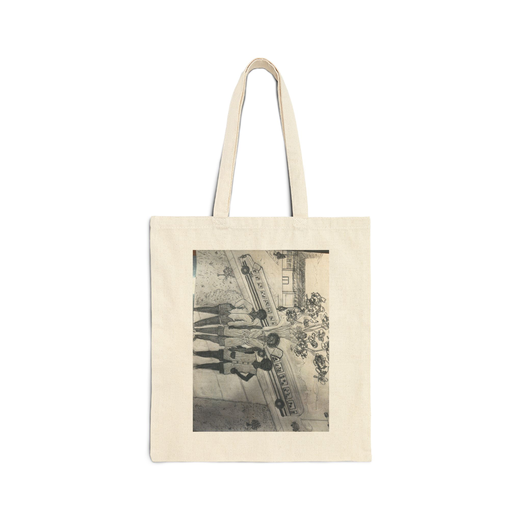 Vintage Family Photo Tote Bag — Personalized Retro Canvas Tote - Image 2