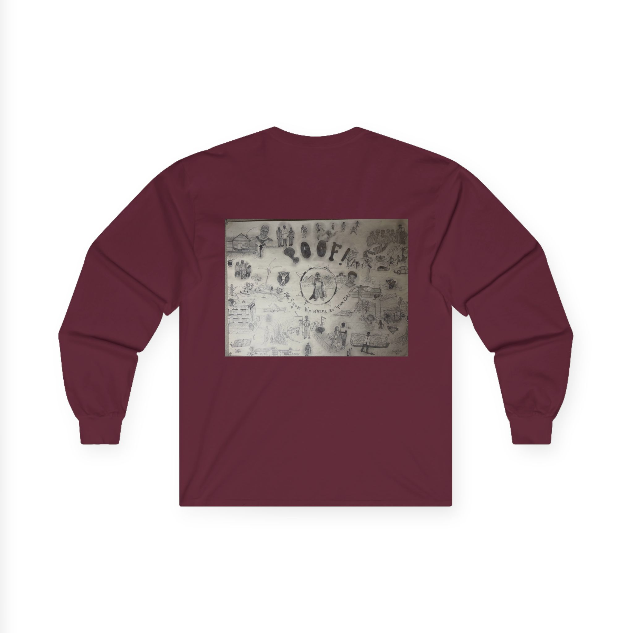Retro Dual-Profile Long Sleeve Tee — 'Keep Our Mind' Vintage Art Graphic - Image 11