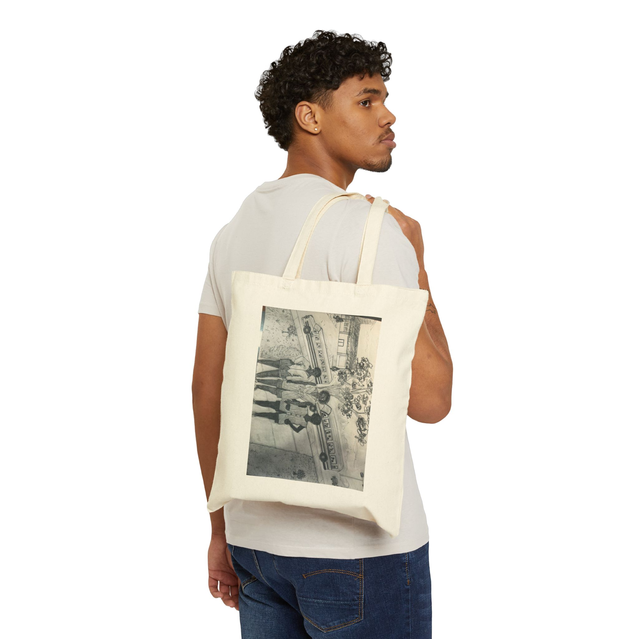 Vintage Family Photo Tote Bag — Personalized Retro Canvas Tote - Image 4