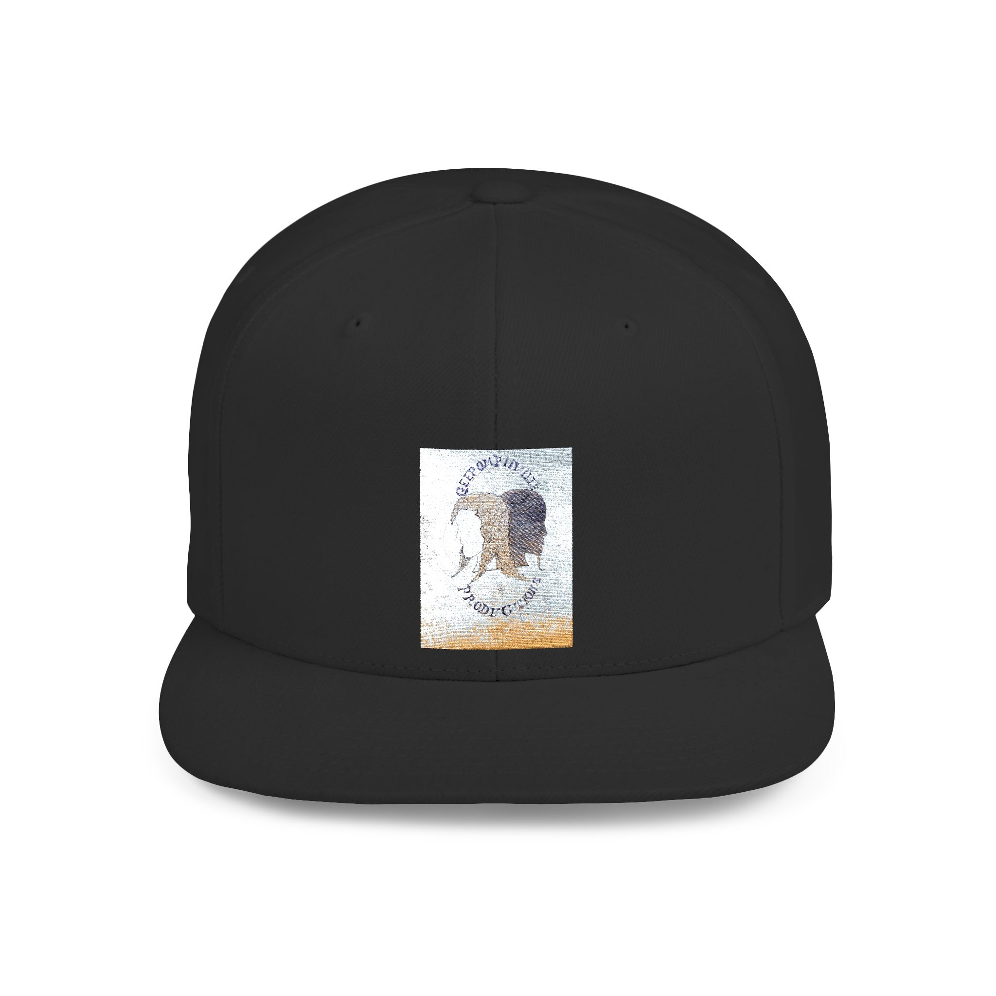 Snapback Hat — Abstract Ocean Wave Block Design - Image 17