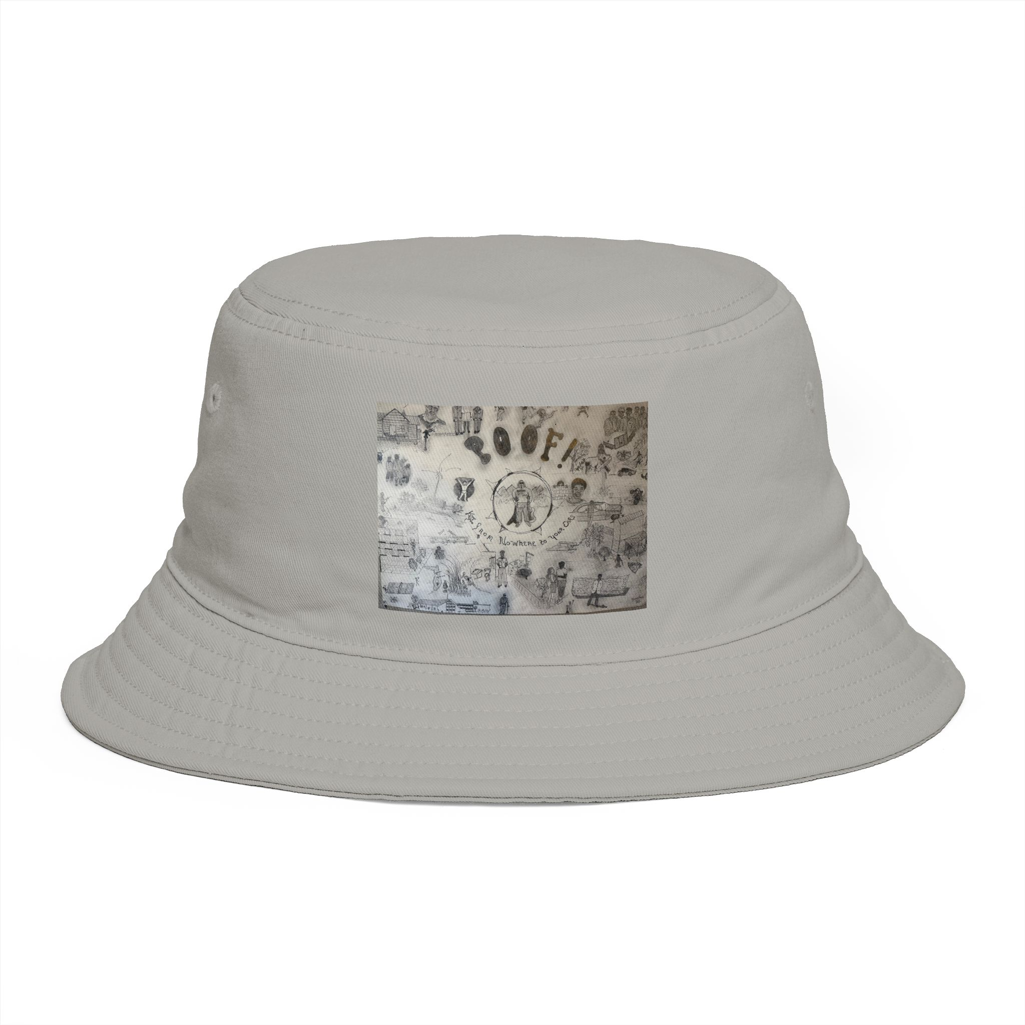 Vintage Map Patch Bucket Hat — Rustic Brown Explorer Sun Hat - Image 21