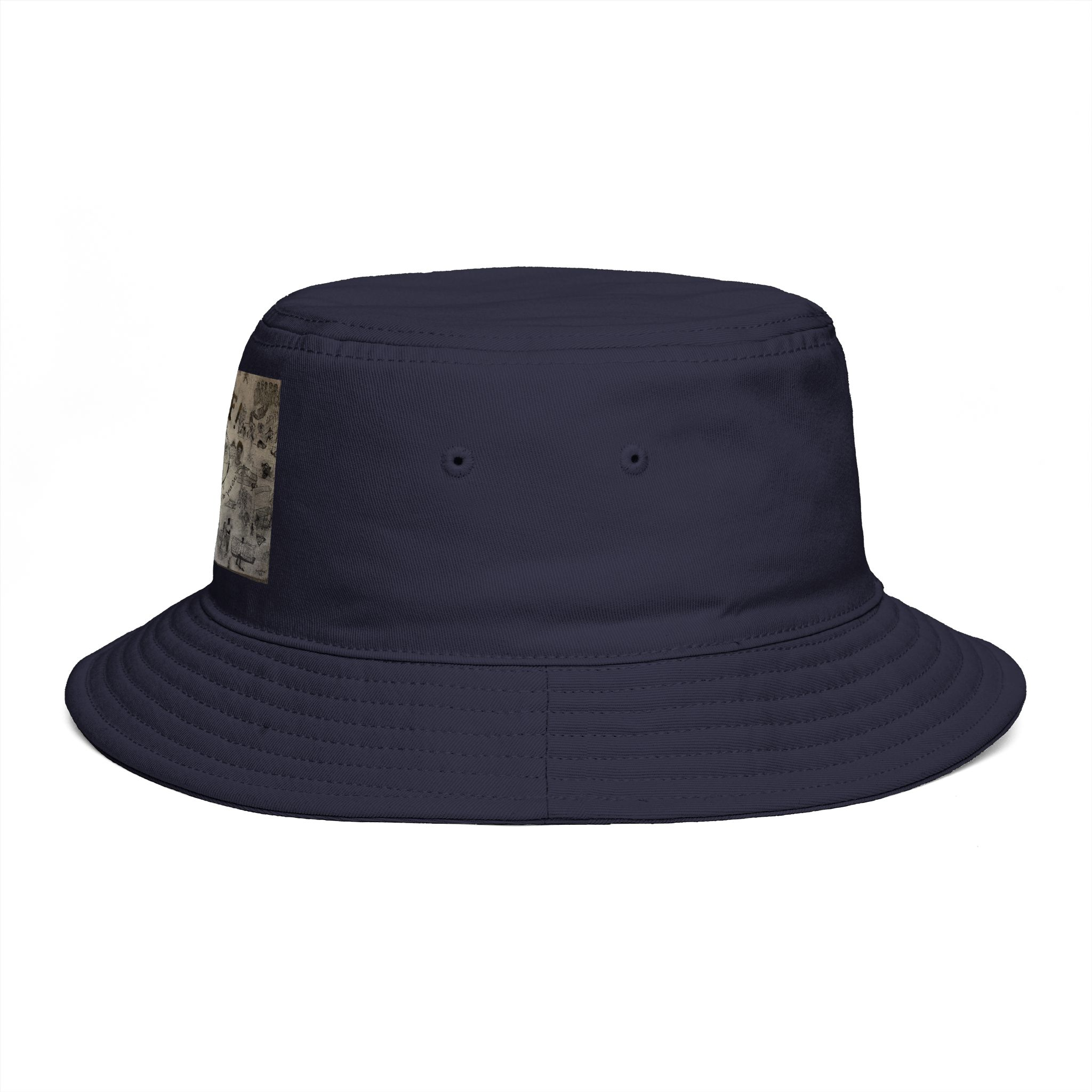 Vintage Map Patch Bucket Hat — Rustic Brown Explorer Sun Hat - Image 31