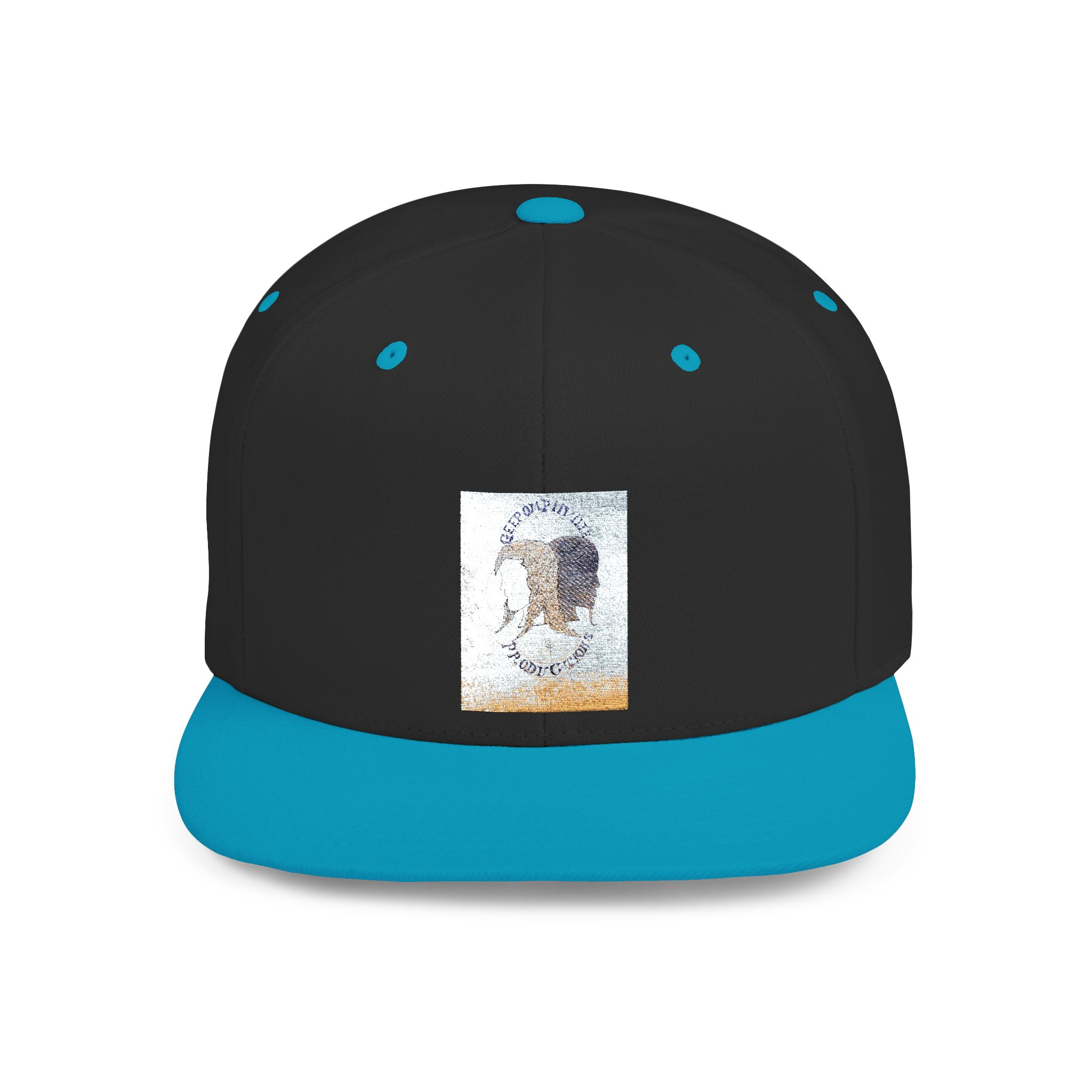 Snapback Hat — Abstract Ocean Wave Block Design - Image 41