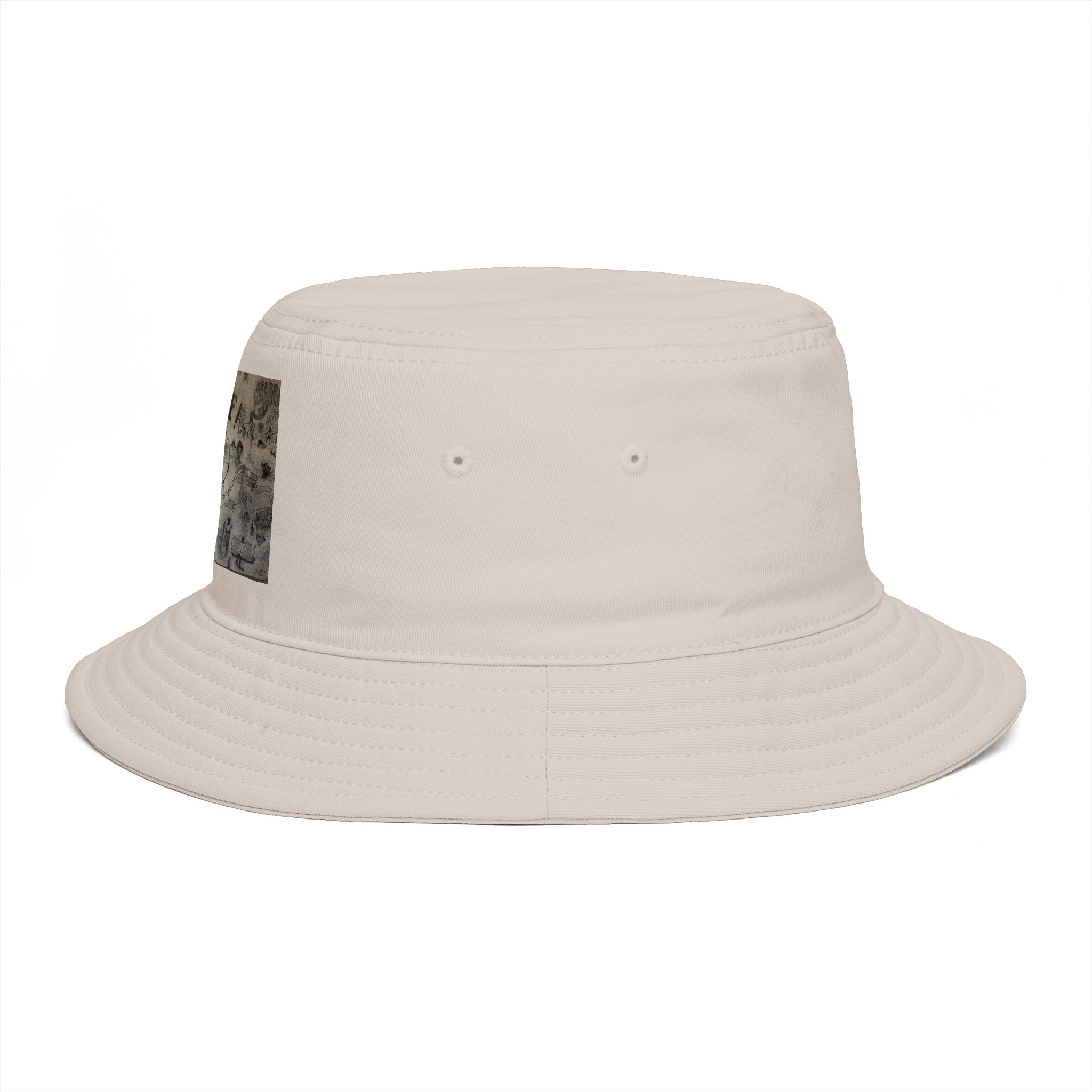 Vintage Map Patch Bucket Hat — Rustic Brown Explorer Sun Hat - Image 11